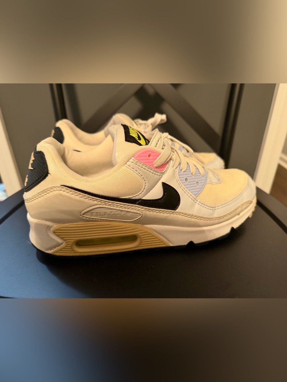 Nike Kids Air Max Sneakers - White, Black & Pink